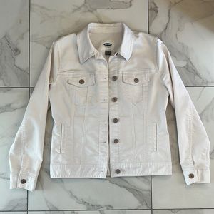❄️ Old Navy White Denim Jacket Women’s size Small